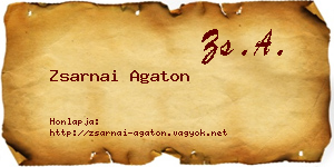 Zsarnai Agaton névjegykártya